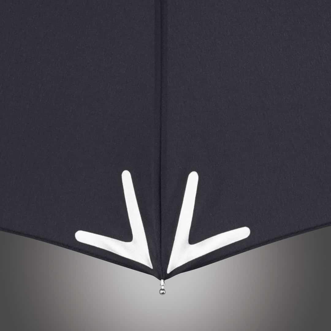 Schwarz detail reflektoren ac taschenschirm safebrella led reflektierend lampe beleuchtung